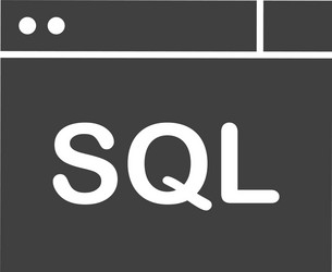 Database server icon element data vector