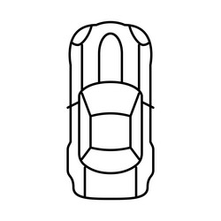 Success car top view line icon Royalty Free Vector Image