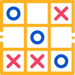 Kids game noughts and crosses sign icon vector