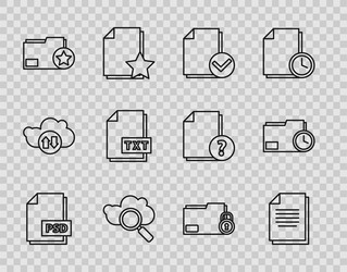 set line psd file document and check vector image