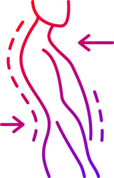swayback posture gradient linear icon vector image
