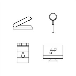 design and studio simple linear icon setsimple vector image