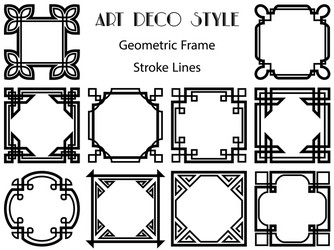 frames simple customary set groundwork element vector image