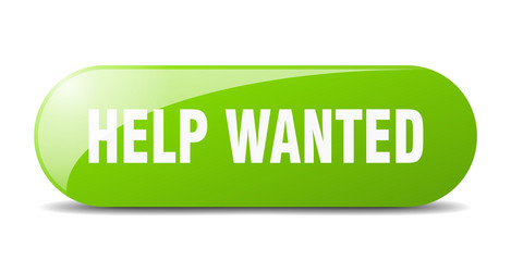 help wanted button sign key push vector image