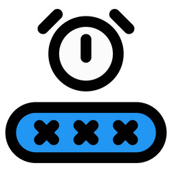 one time passcode use for single login vector image