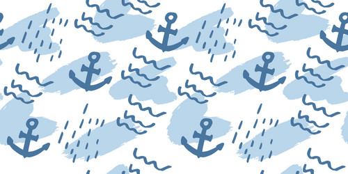 Seamless pattern with hand drawn summer vector