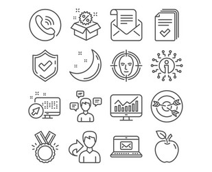 set handout conversation messages and targeting vector image