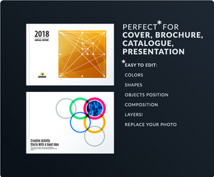 smooth design presentation template with colourful vector image