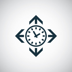 time arrows icon for web and ui on white vector image