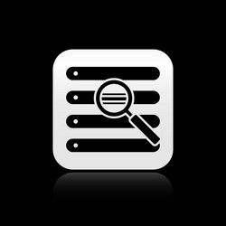 black search in a browser window icon isolated vector image