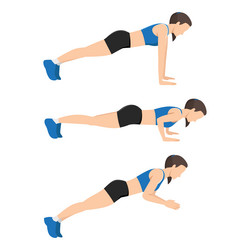Clapping Push-Up Exercise vector image