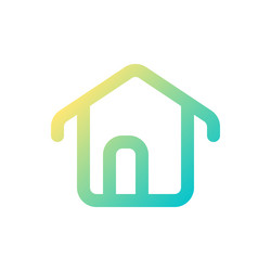 house pixel perfect gradient linear ui icon vector image