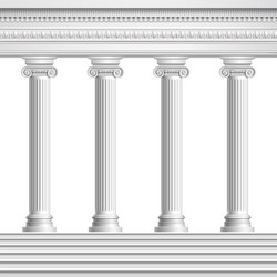 Realistic white antique column Royalty Free Vector Image