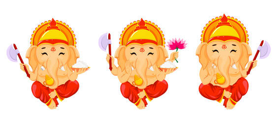 Happy ganesh chaturthi greeting card vector