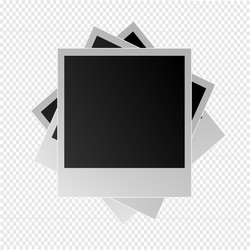 Photo frame on a transparent background vector