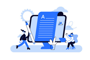 content creating articles text writing vector image