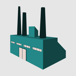 factory building icon set in the flat style vector