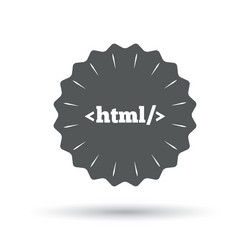 html sign icon markup language symbol vector