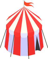 Circus tent isolated flat icon Royalty Free Vector Image