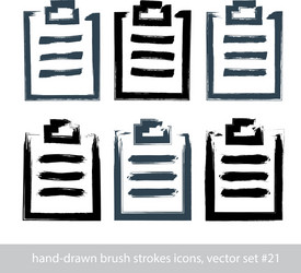 set of hand-drawn simple prescription pads brush vector