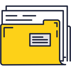 Business idea folder icon file archive vector