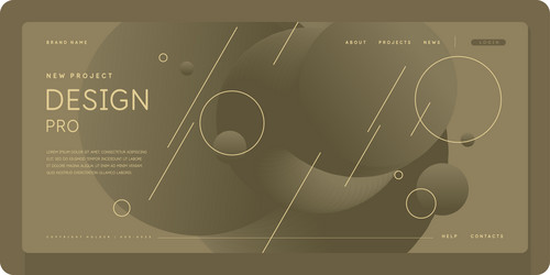 composition with geometric shapes abstract vector image