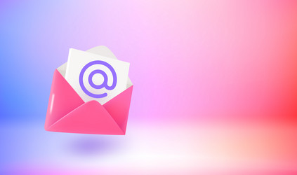 mailing service concept 3d with holographic effect vector image