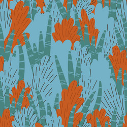 seamless solid background from tropical plants vector