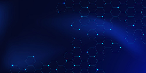 abstract digital technology with hexagon pattern vector image