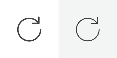 refresh icon flat and simple set design vector image