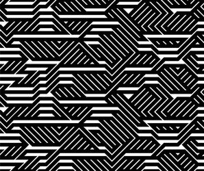 Tech style seamless linear pattern monochrome vector