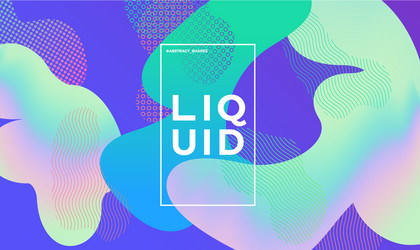 trendy design template with fluid gradient shapes vector image