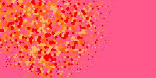 geometric multi size hexagon with color vector