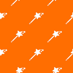 Magic wand pattern orange vector