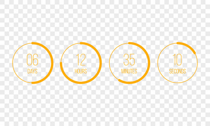 countdown clock counter digital timer vector image