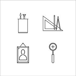 design and studio simple linear icon setsimple vector image