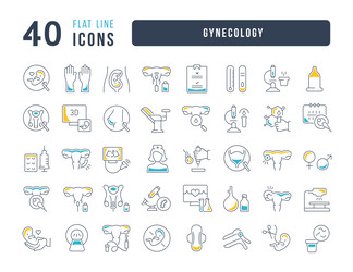 Flat icons for obstetrics and gynecology Vector Image