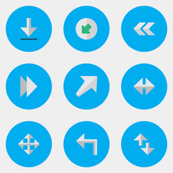 set of simple indicator icons vector image