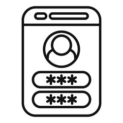 user passcode access icon outline register vector image
