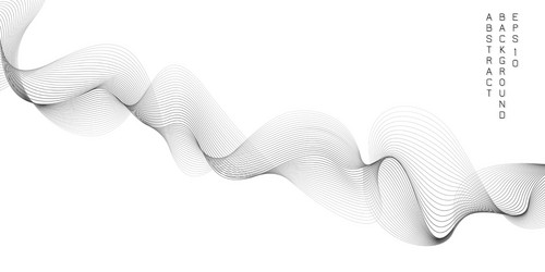 abstract background with wavy lines and shapes vector image
