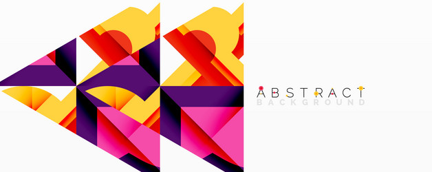bright geometric pattern colorful triangles vector image