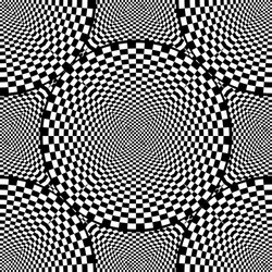 Design seamless monochrome checked circle pattern vector