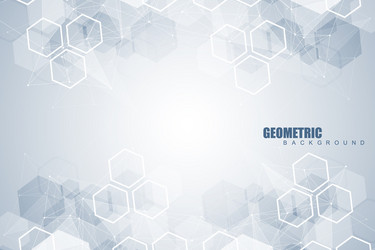 Geometric abstract background with connected line vector