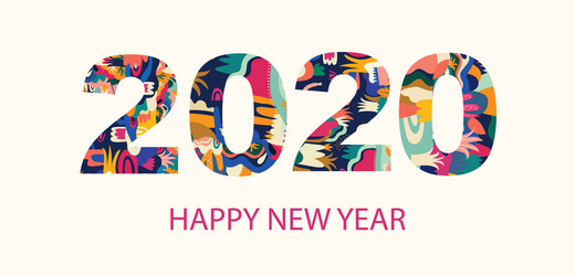 New year greeting card vector