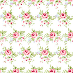 Seamless floral pattern with pink roses Royalty Free Vector