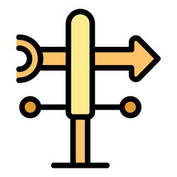 wind direction indicator showing blowing from vector image