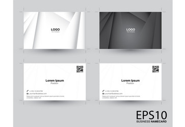 Abstract gradient gray color namecard pattern vector