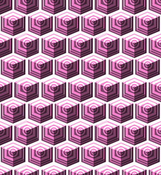 Isometric cubes seamlessly repeatable pattern 3d vector