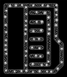 flare mesh wire frame open file with spots vector image