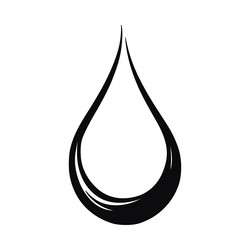 Oil drop icon flat design vector